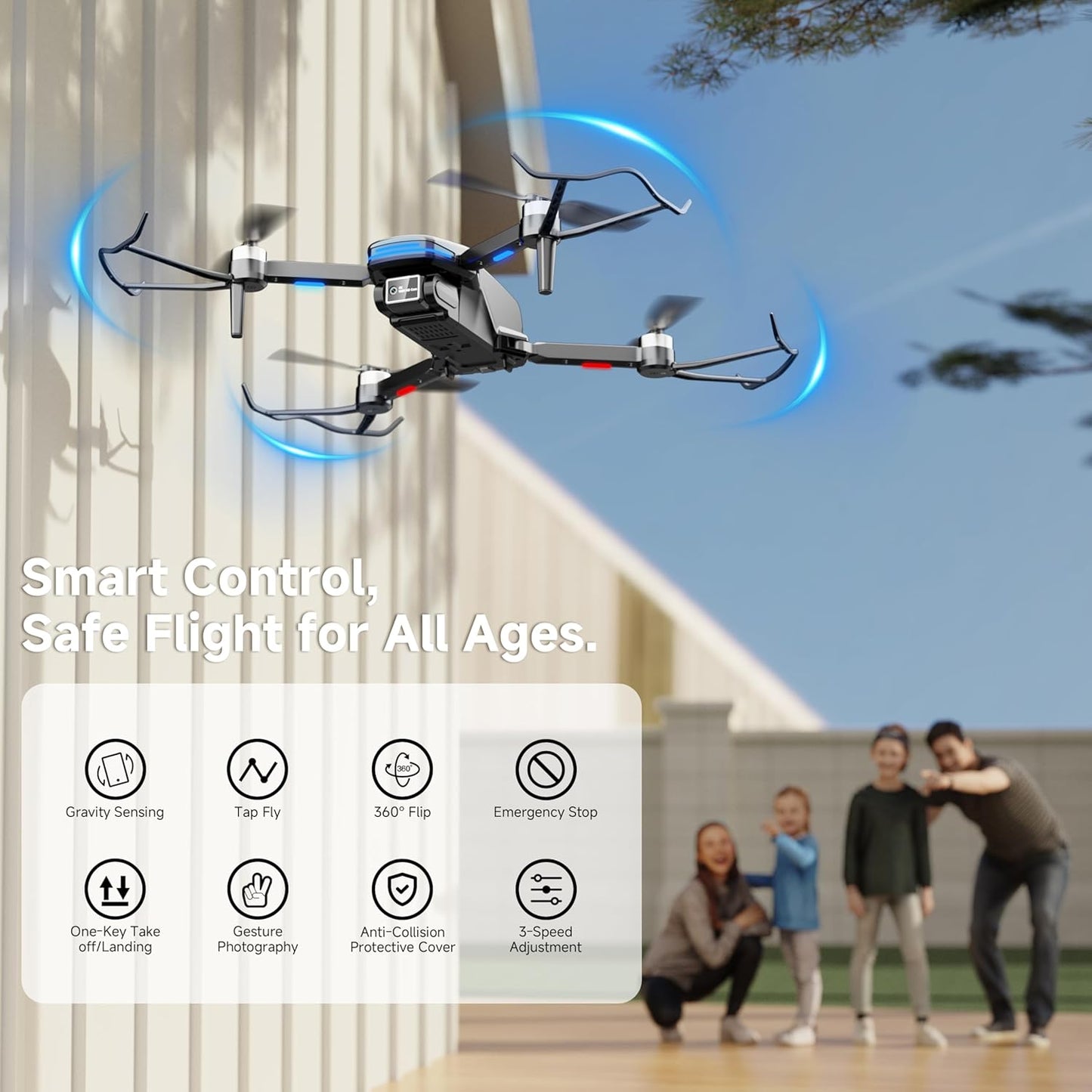 Dron con cámara 4K PLEGBLE