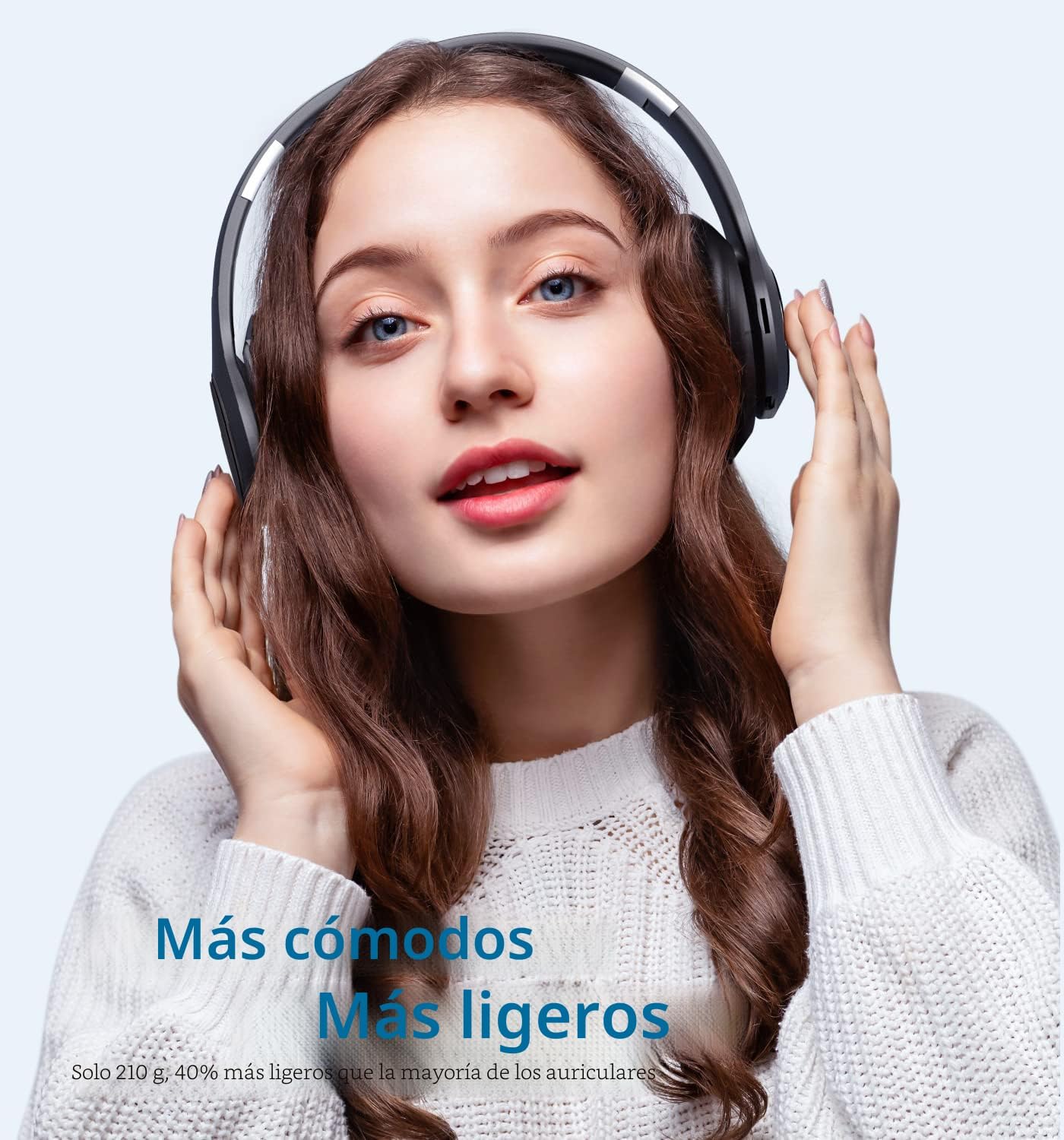 Auriculares Bluetooth sobre la oreja, 60 horas de reproducción