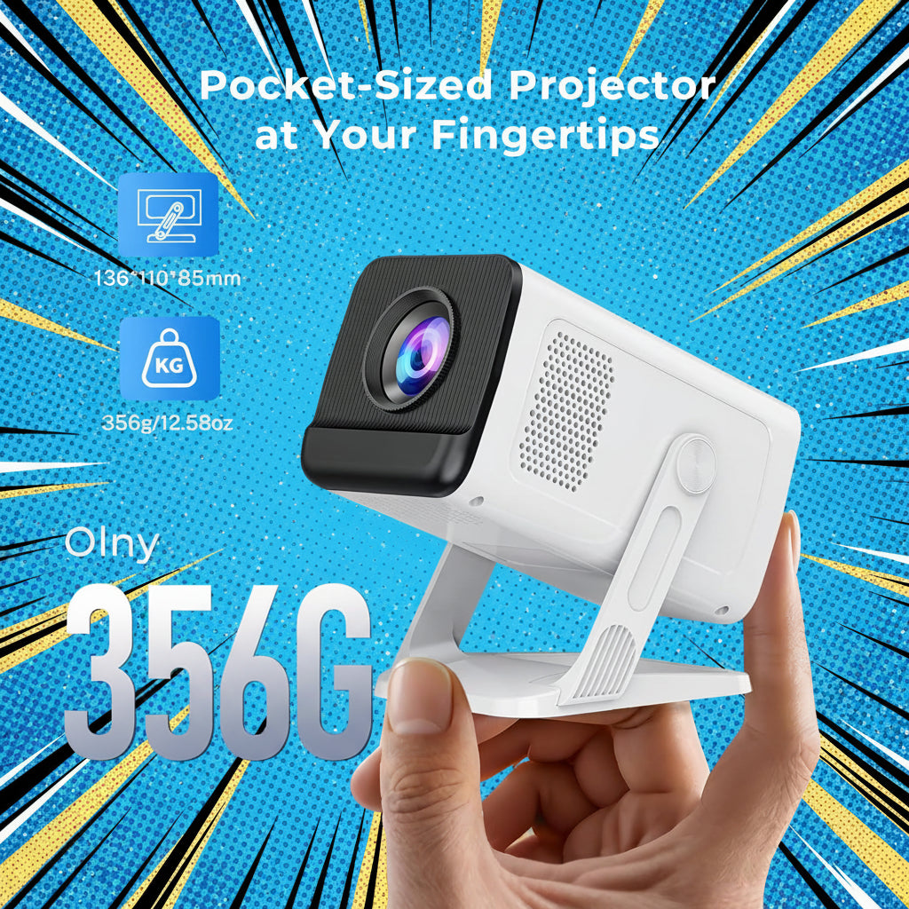 Mini proyector 4K - WiFi 6 y Bluetooth 5.4