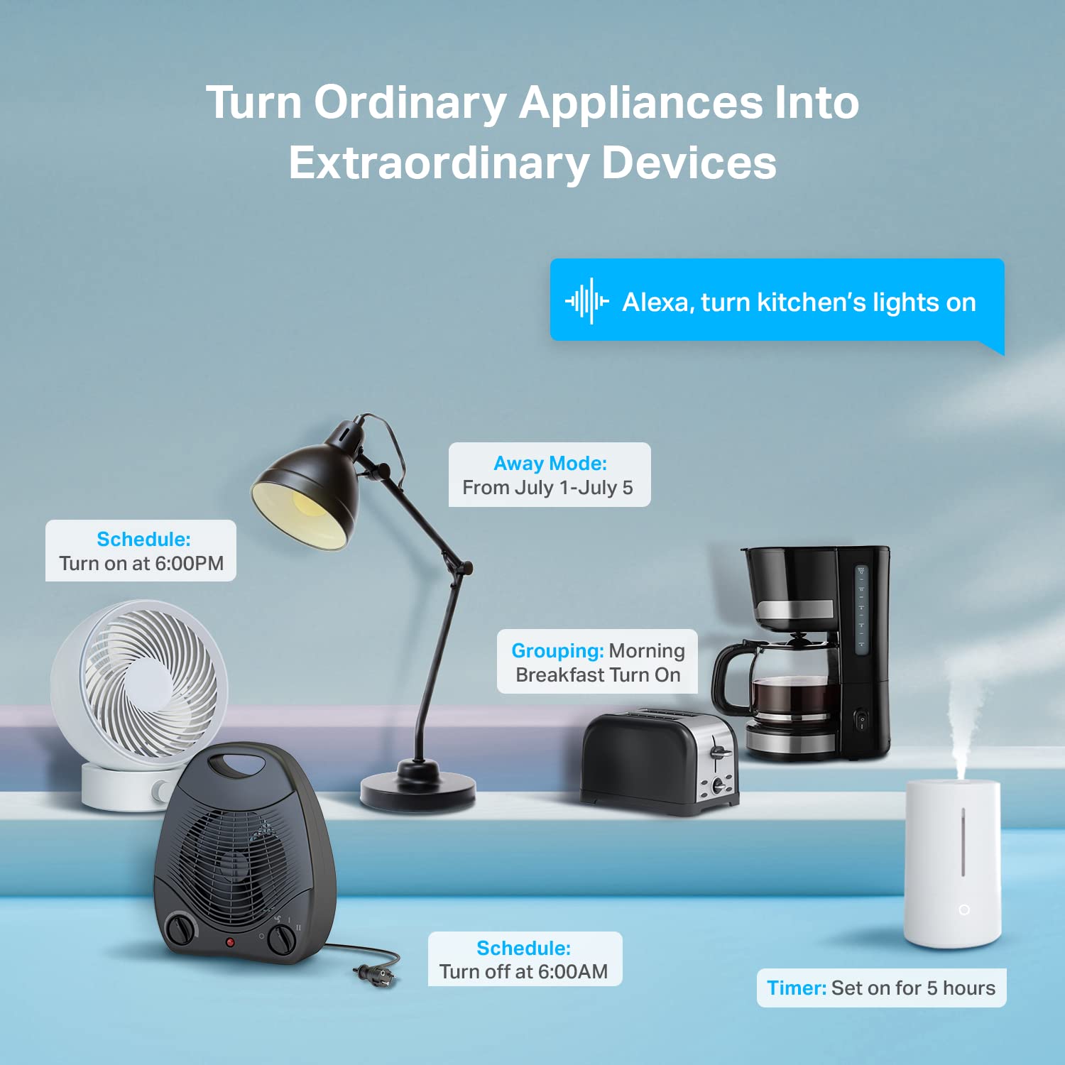 Kasa Smart Plug (2-Pack) Ultra Mini 15A, toma Wi-Fi para el hogar inteligente funciona con Alexa, Google Home e IFTTT