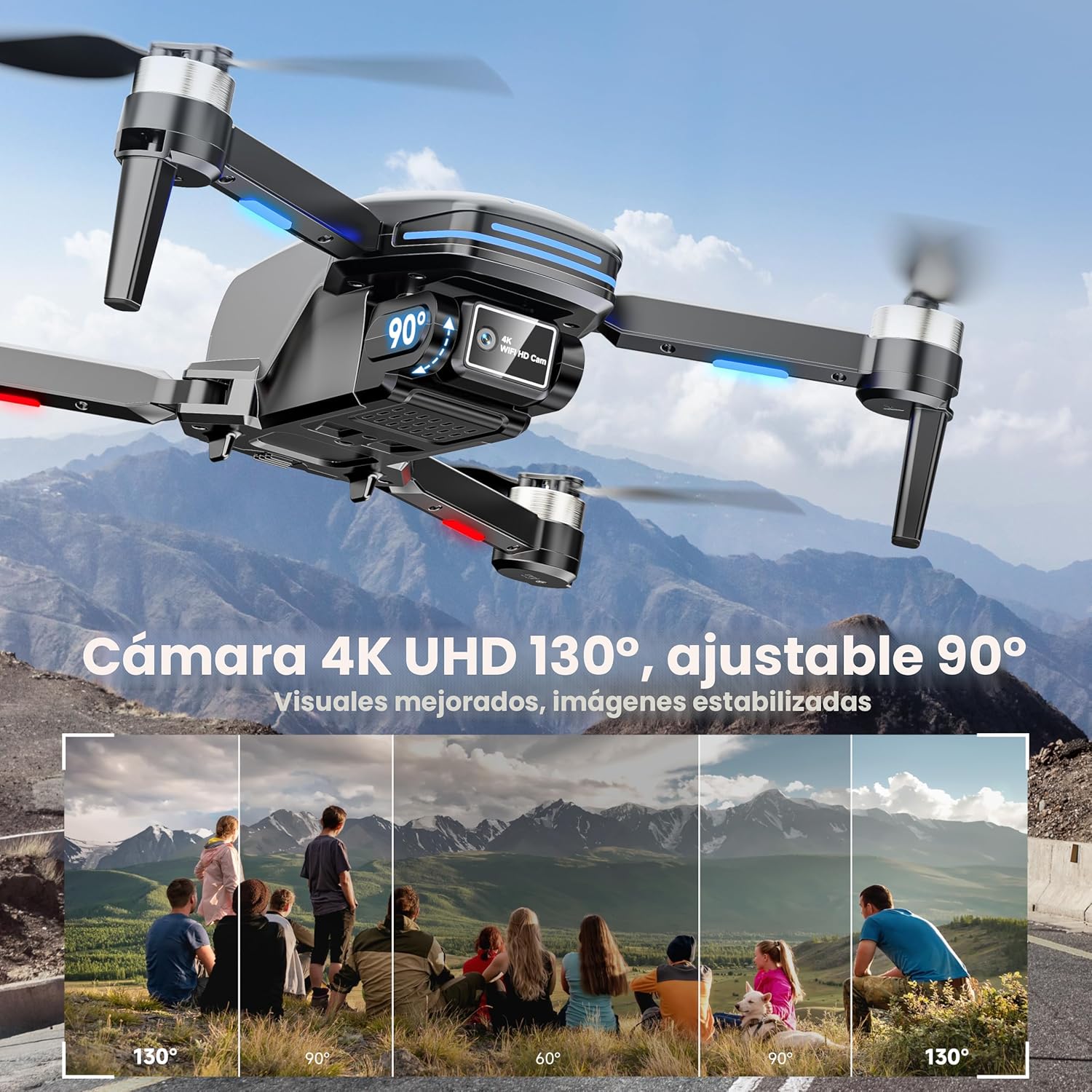 Dron con cámara 4K PLEGBLE